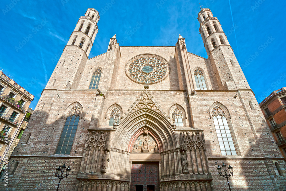 The Cathedral of Santa Maria del Mar, Barcelona.