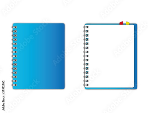 New Blue cover and blank page.