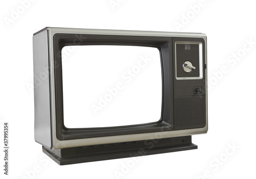 Vintage Blank Television Isolated