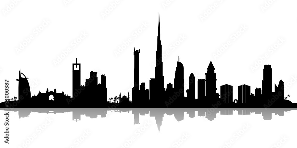 Naklejka premium Skyline Dubai