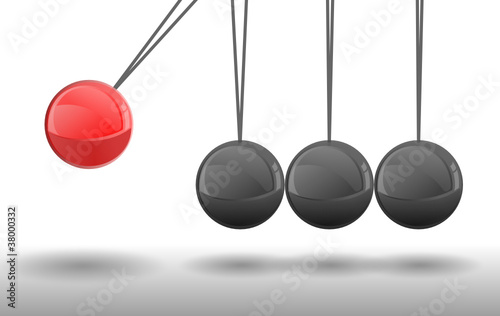 Pendelspiel aus Kugeln - 3d