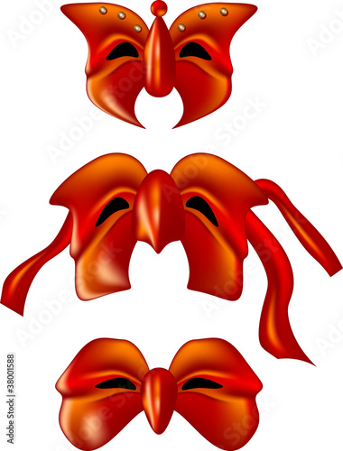 red theater masks