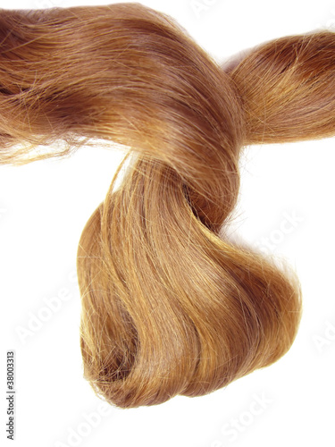 gingery hair curl isolated