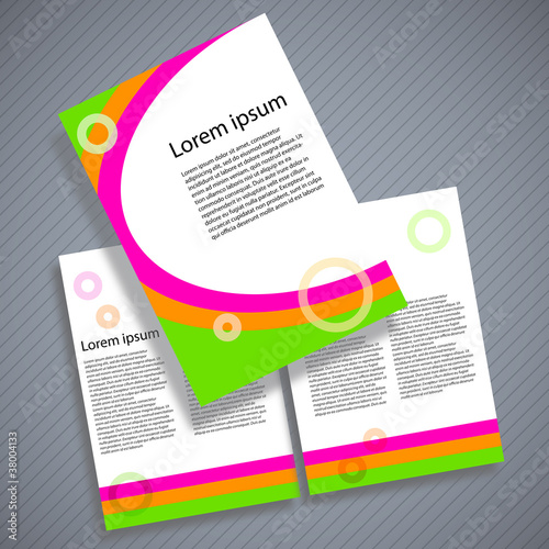 Editable brochure, vintage background # Vector