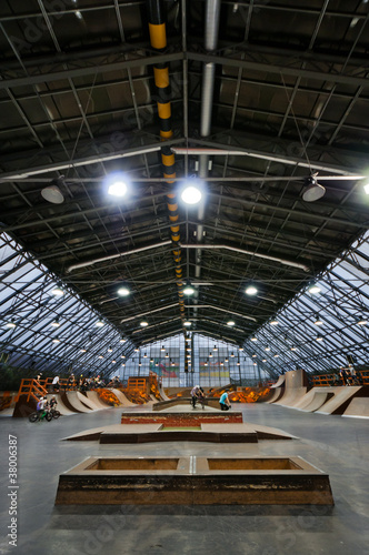 Skate park symmetric vertical interior