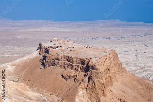 Birdseye view of Masada fortress, Israel