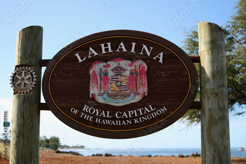 Fotografia Historic Lahaina, Maui, Hawaii