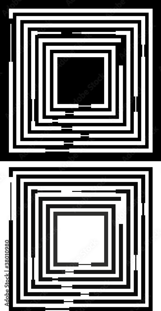 Abstract black and white squares Abstract black and white squares
