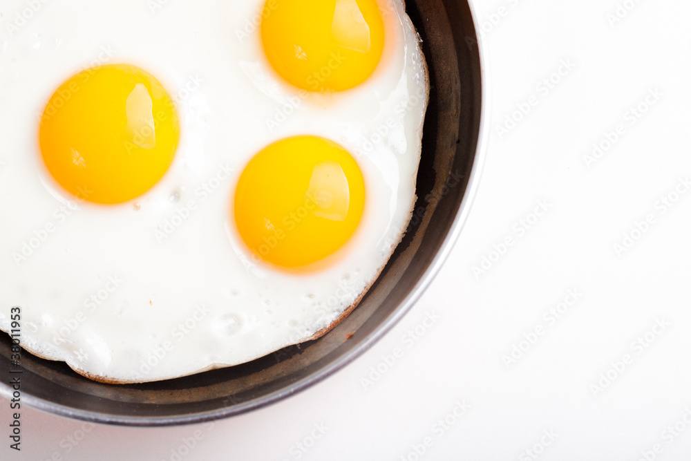 Fried egg in pan Fried egg in pan