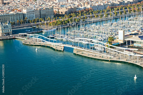 Barcelona port view from the air. © Luciano Mortula-LGM