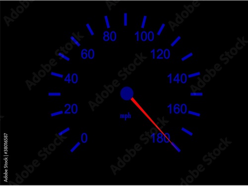 Tacho 180 mph
