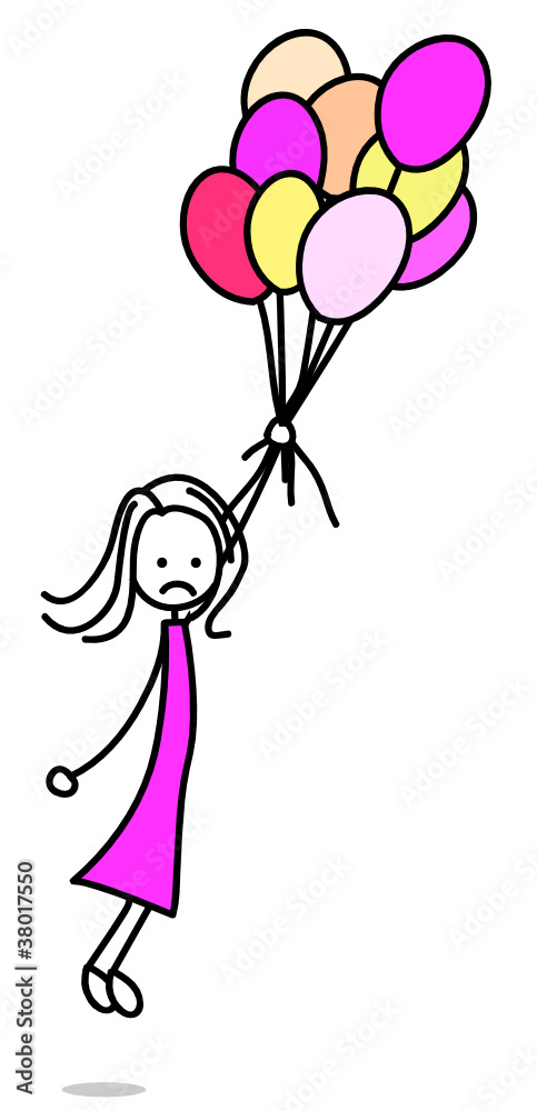 Mädchen mit Luftballons Mädchen mit Luftballons