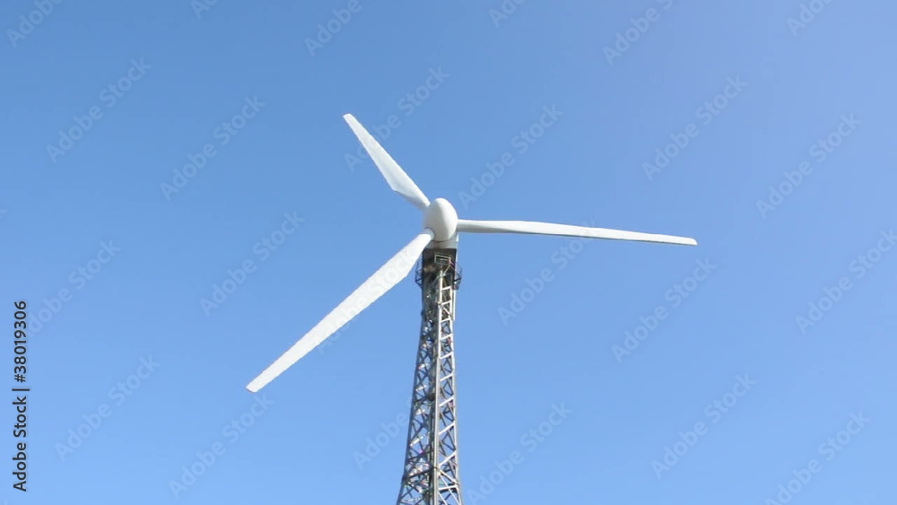 Wind generators on blue sky.Close up propeller Wind generators on blue sky.Close up propeller
