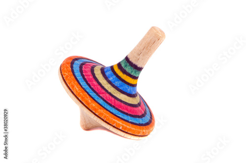 isolated wooden and painted whirligig photo