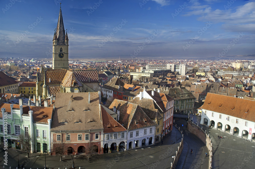 Naklejka premium Sibiu old town