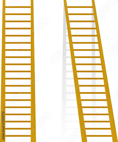 Vector illustration of a wooden staircase