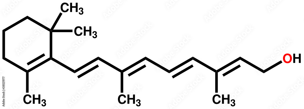 Retinol structural formula Retinol structural formula