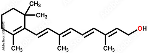 Retinol structural formula
