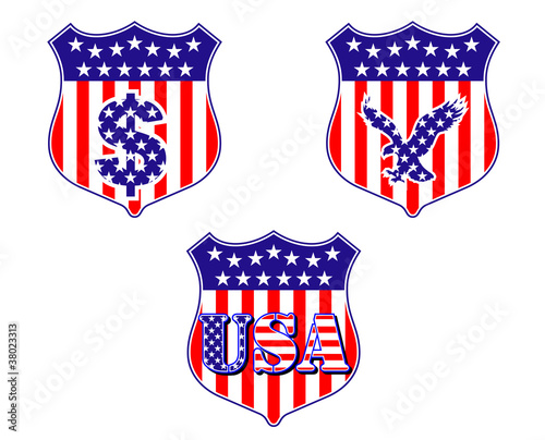 USA geraldic shileds and blazons photo