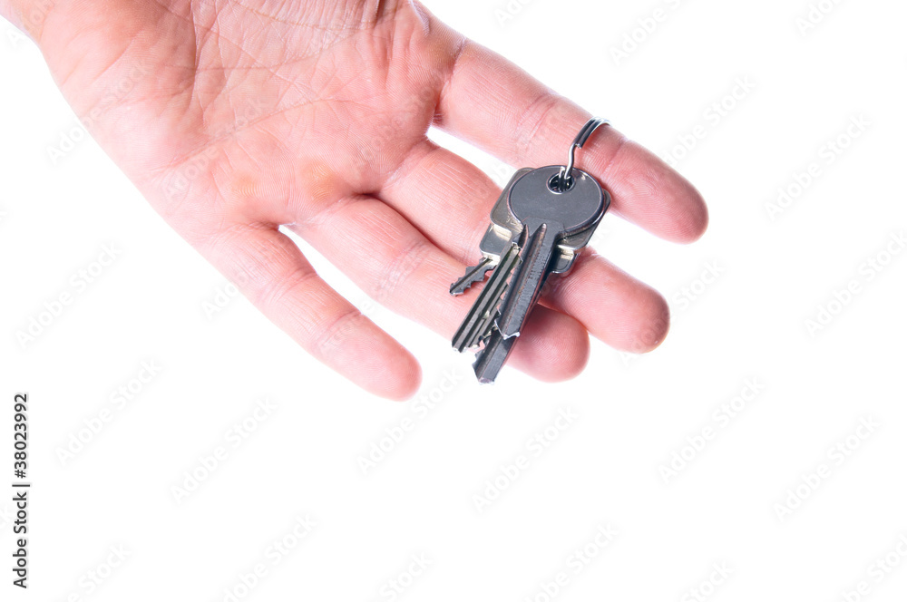 Schlüssel in einer Hand Schlüssel in einer Hand