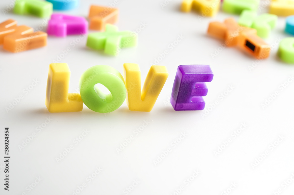 Naklejka premium Love word