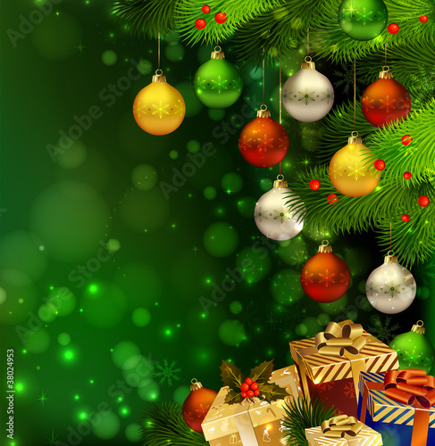 green Christmas background