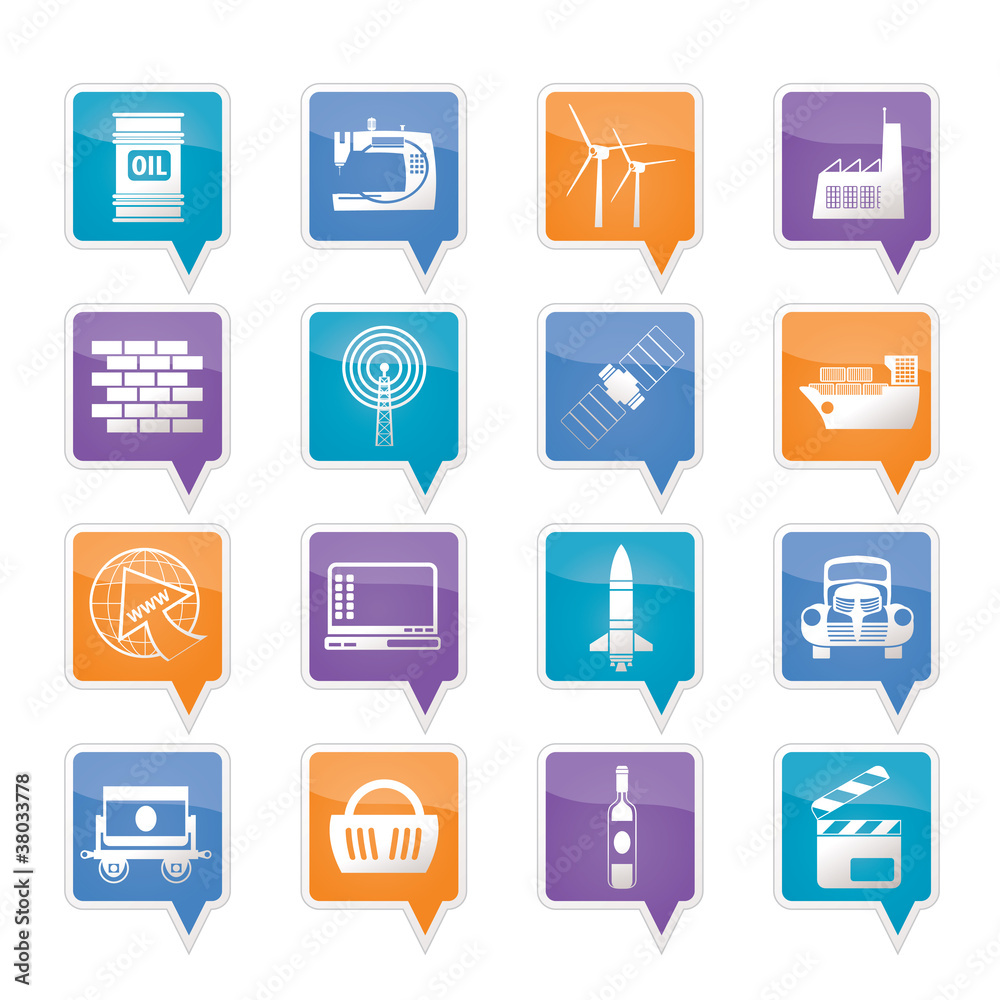 Business and industry icons- vector icon set