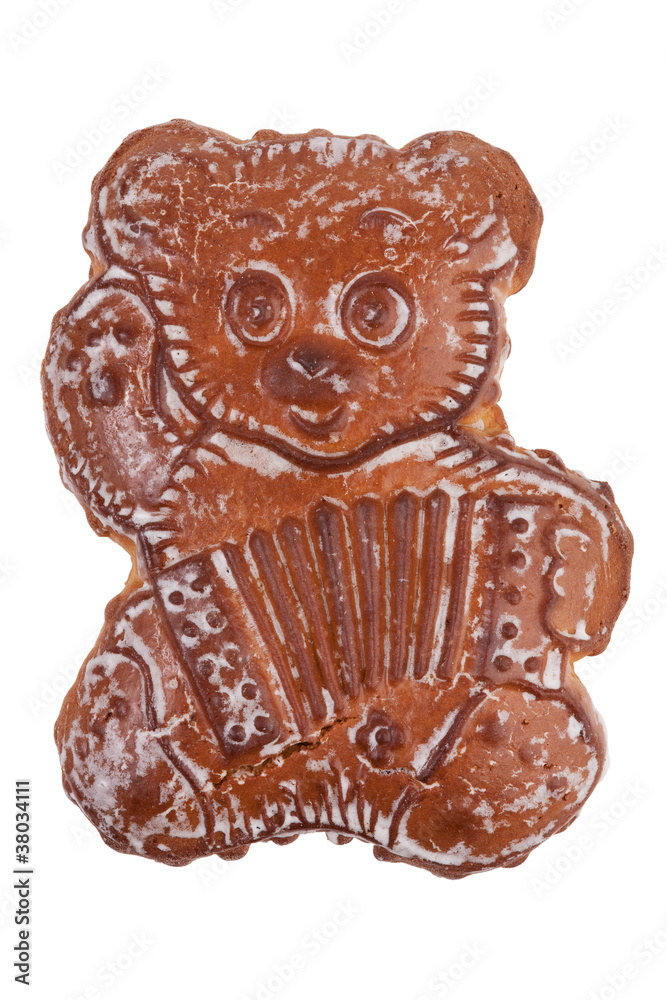 Gingerbread in the shape of a bear Gingerbread in the shape of a bear