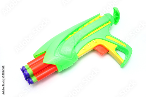 Isolated Toy Foam Dart Gun