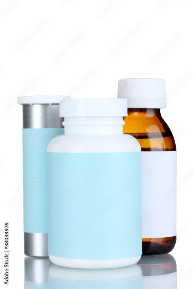 Medical bottles isolated on white Medical bottles isolated on white