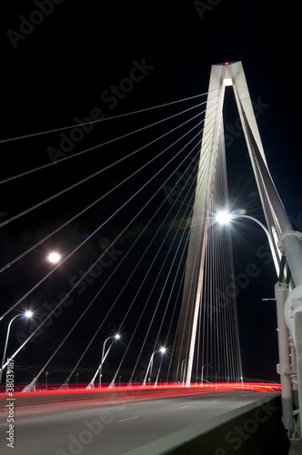 The Cooper River Bridge at Night (Long Exposure)
