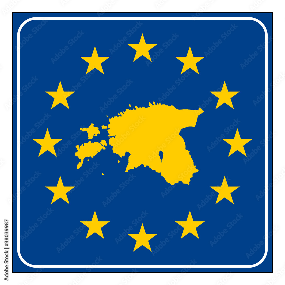Estonia European button Estonia European button