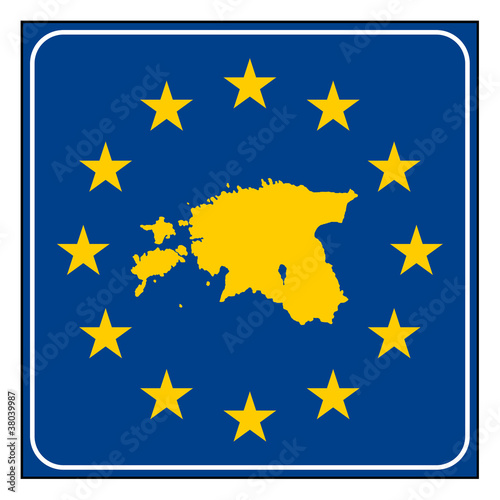 Estonia European button