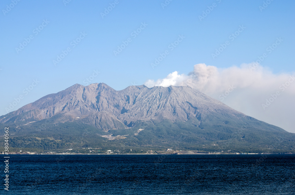 桜島と噴煙