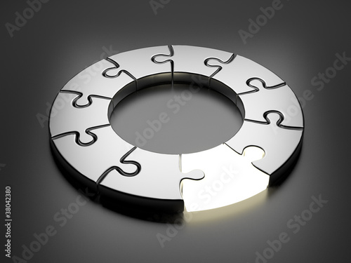 Puzzle ring 3D. Innovation ...