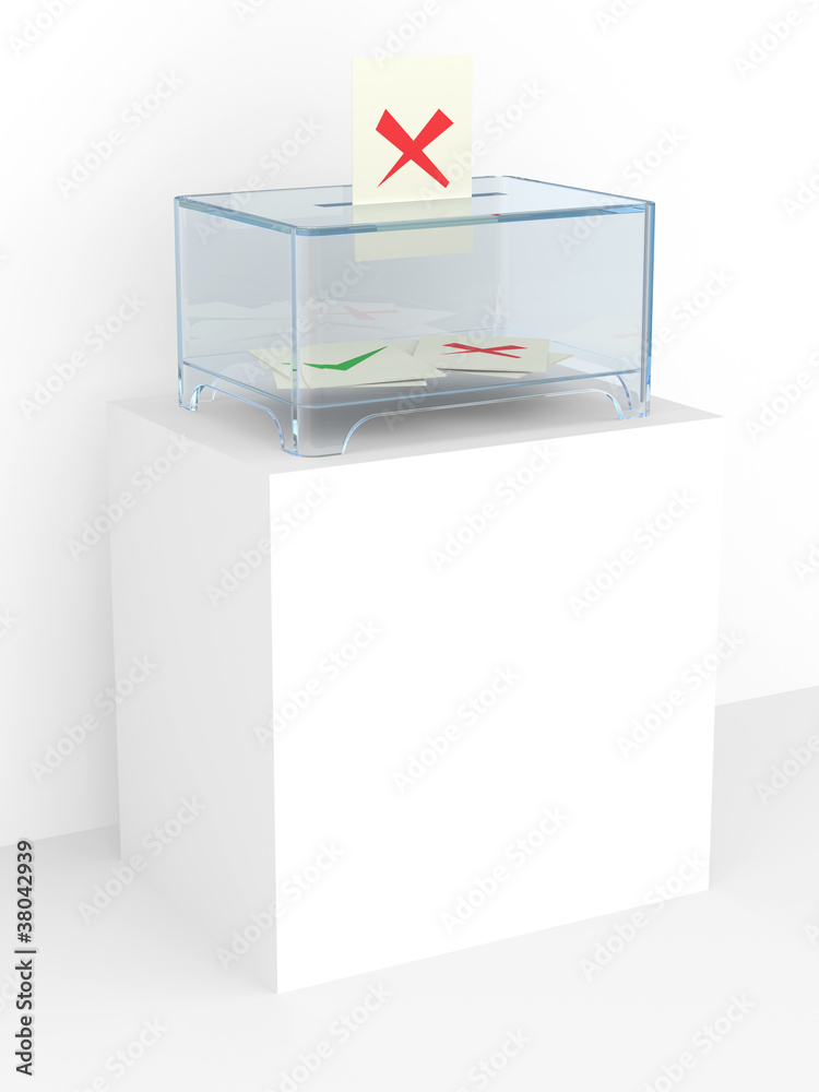 Vote box in a referendum Vote box in a referendum