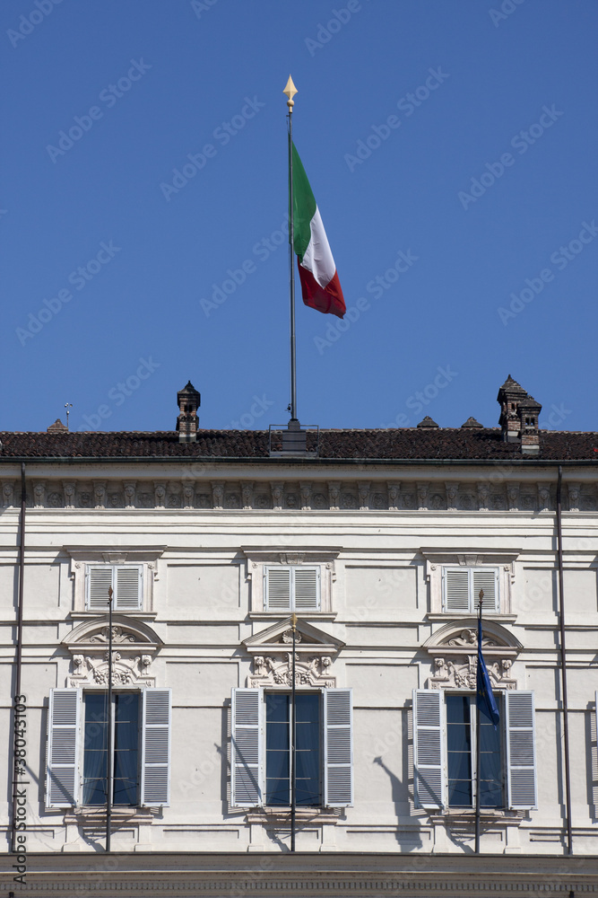 Obraz premium Detail of a historical palace in Turin