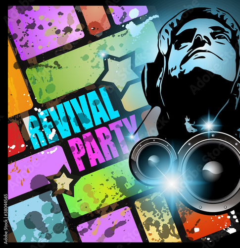 Background for music international disco event