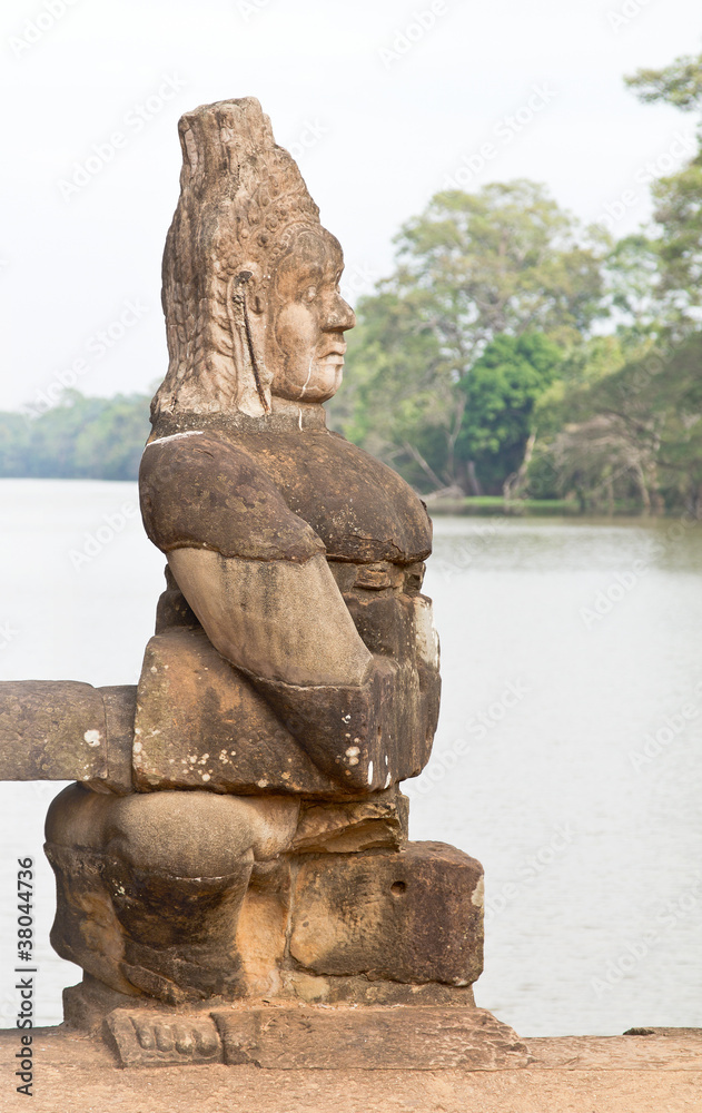Demon sculpture at Victory gate Angkor Thom,Cambodia. Demon sculpture at Victory gate Angkor Thom,Cambodia.