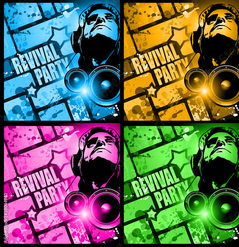 Background for music international disco event