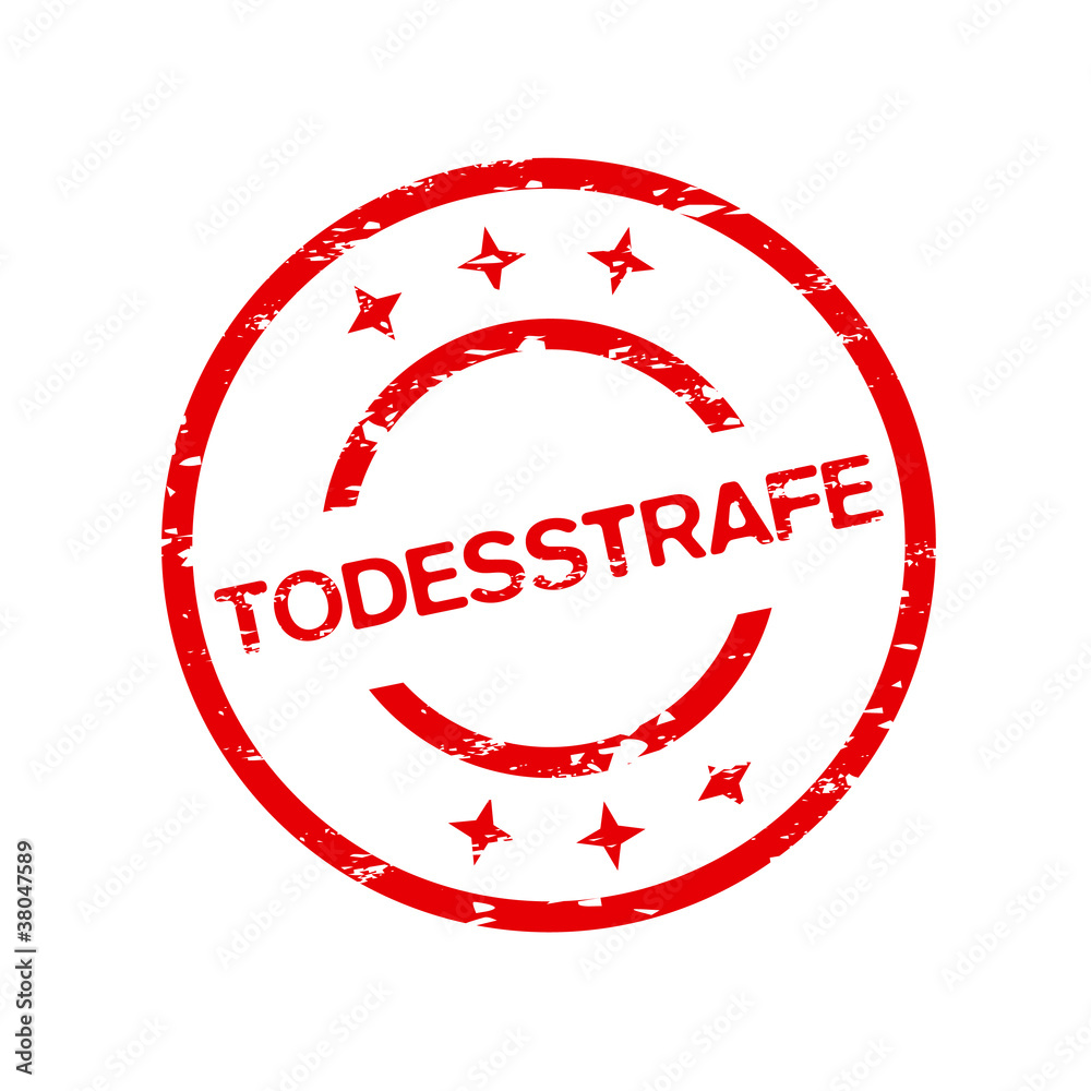 Todesstrafe logo isolated on white background Todesstrafe logo isolated on white background