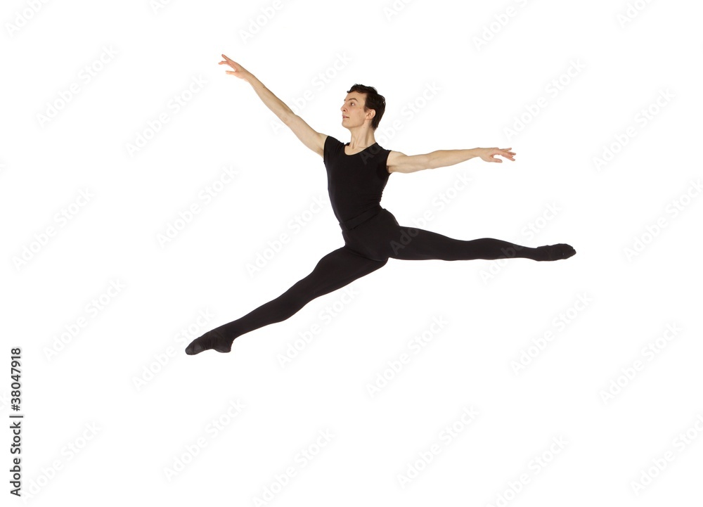 Male dancer leaping