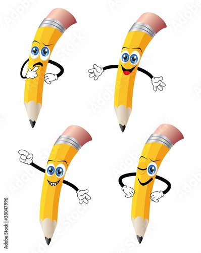 Cartoon pencil set