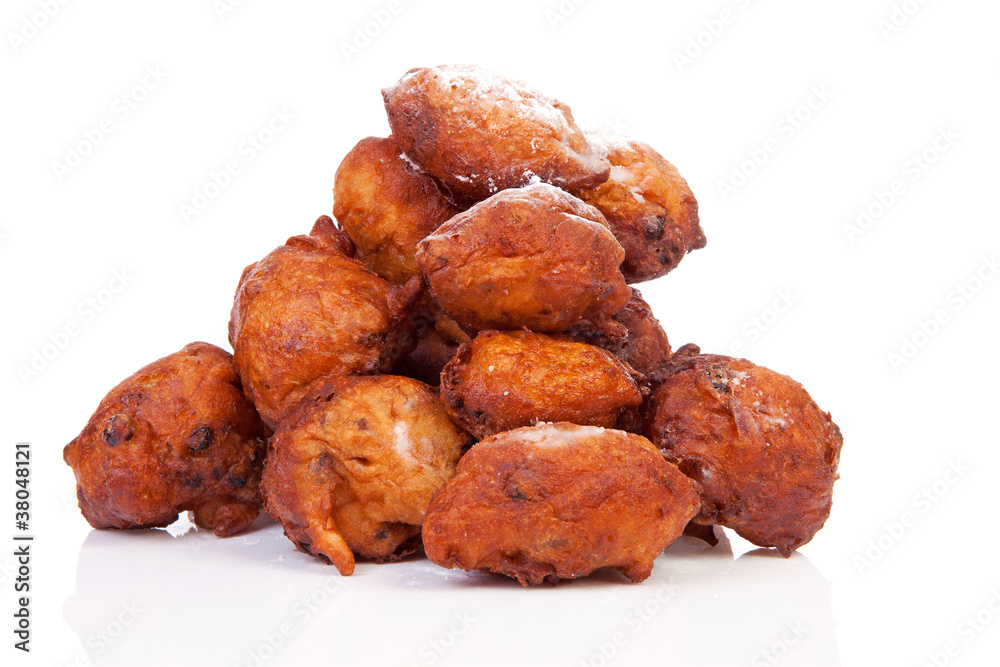 Pile of Dutch donut also known as oliebollen Pile of Dutch donut also known as oliebollen