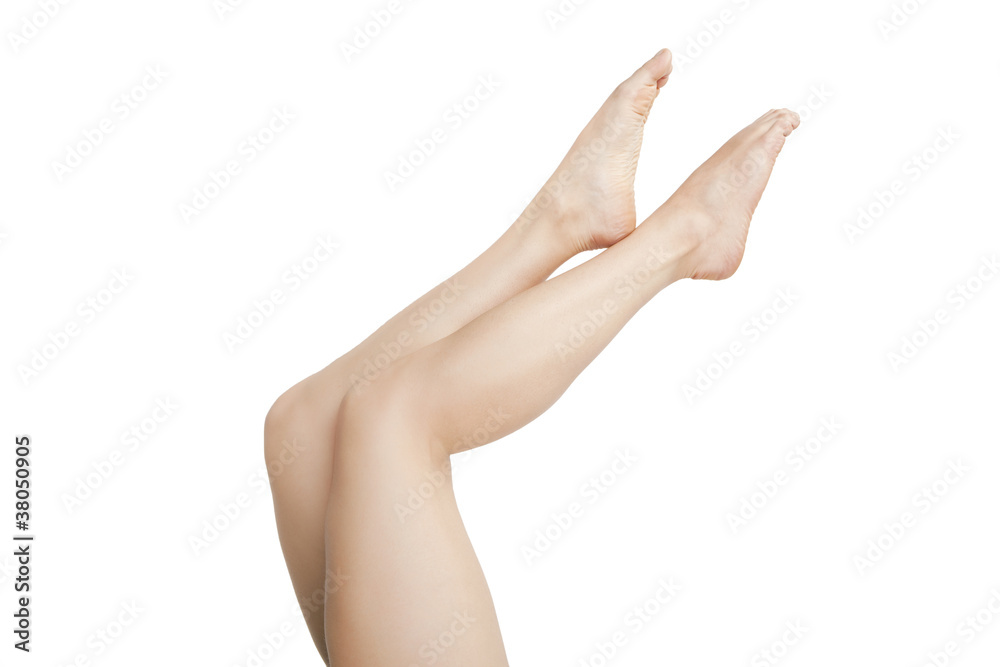 beautiful young woman legs isolated on white beautiful young woman legs isolated on white