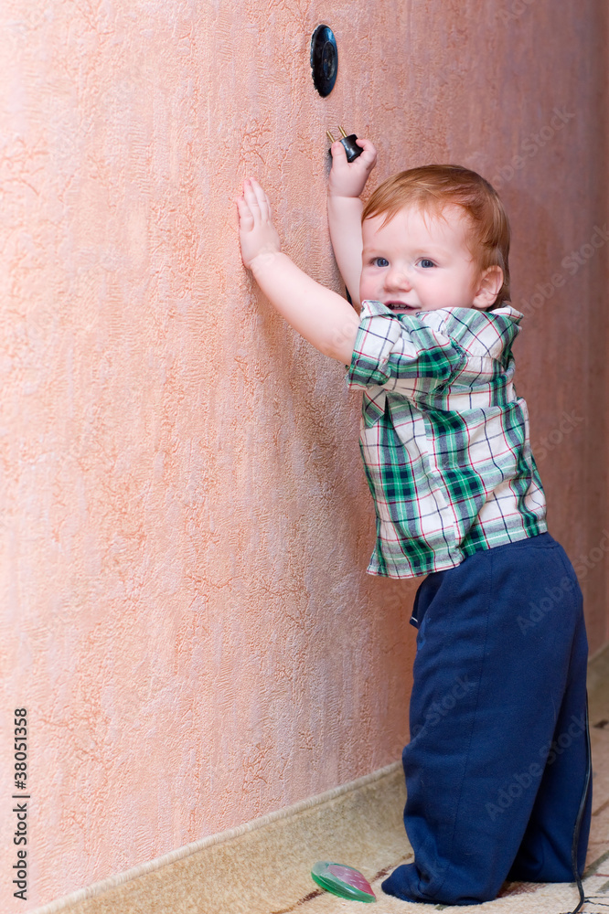 Mischievous child. Mischievous child.