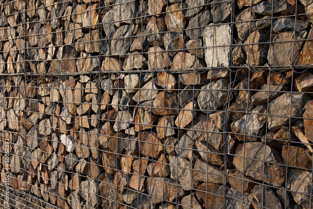 Fototapeta premium Gabion wall