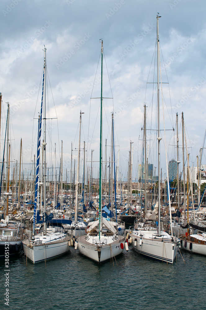 Yachts at Barselona port 3