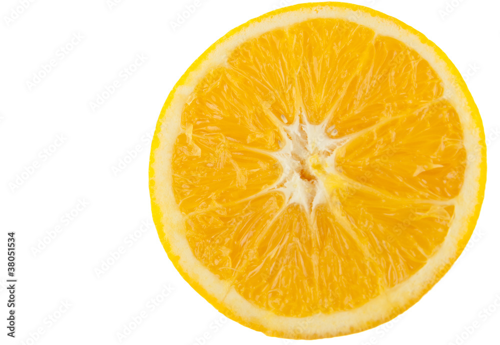orange slice isolated on white background. orange slice isolated on white background.