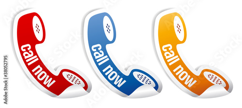 Call now stickers.